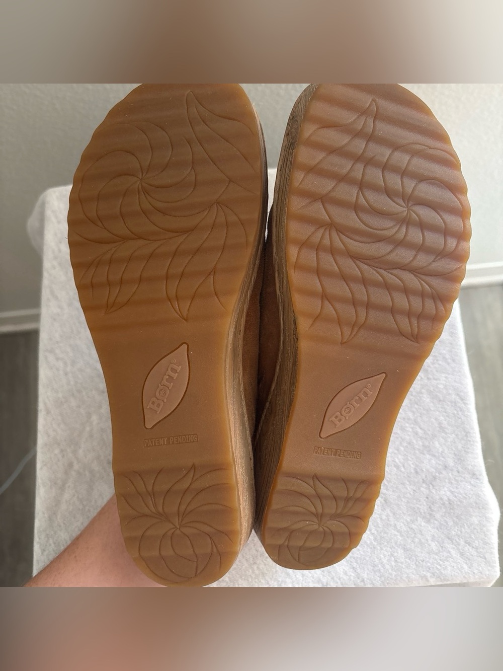 Born Women's Tan Suede Slip-On Clogs - Picture 6 of 7